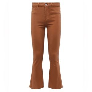 L’Agence kendra high rise cropped flare java coated